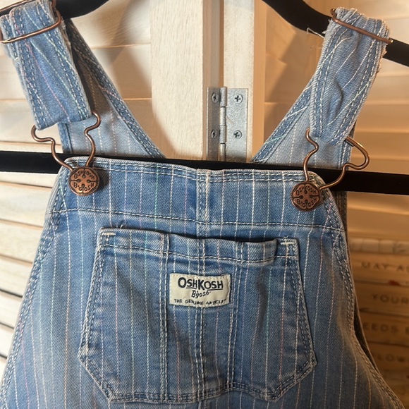 OshKosh Denim Striped Overalls - Picture 3 of 5